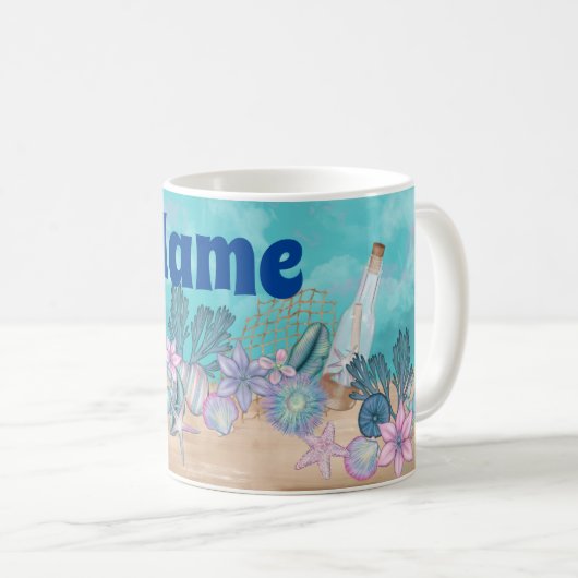 Balnéaire personnalisé Ocean Beach Café Mug (Devant droit)