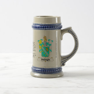 Balogh Family Crest stein. Bierpul