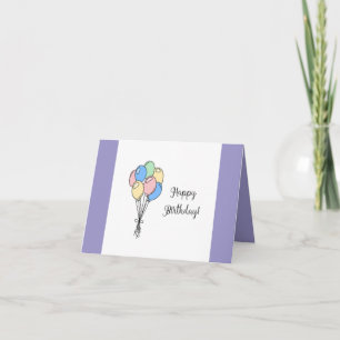 Balon coloré de la carte de voeux pliée
