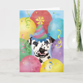 Balons d'anniversaire Carte Dalmatienne (Devant)