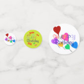 Balons d'anniversaire Confetti personnalisé (Devant)