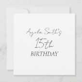 Balons modernes Invitation de fête d'anniversaire (Dos)