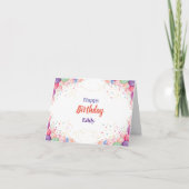 Baloon et Confetti rempli carte d'anniversaire (Devant)