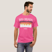 Balorado 2024 Design. Witte Balorado tekst en wit T-shirt (Voorkant volledig)