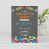 Balput verjaardags springhuis feest kaart (Staand voorkant)