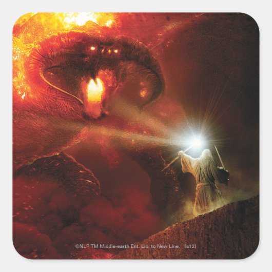 Balrog Versus GANDALF™ Vierkante Sticker (Voorkant)