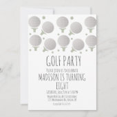 Bals de golf miniature Invitation de fête d'annive (Devant)