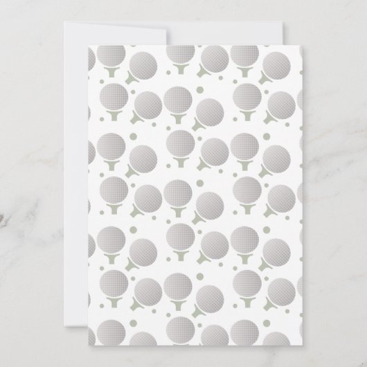 Bals de golf miniature Invitation de fête d'annive (Dos)