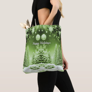Bals de Noël des arbres verts Sac fourre-tout de v