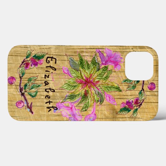 Balsam Bouquet en jouw naam Case-Mate iPhone Case (Achterkant (horizontaal))