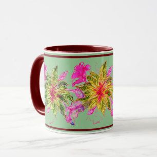 Balsam Bouquet Waterverf Art Flowers Mok
