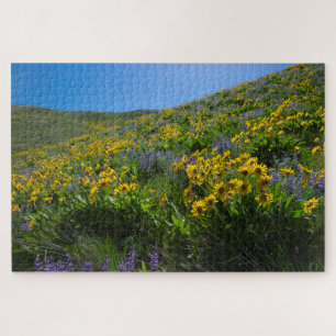 Balsamroot en Lupine in Sage Hills Wenatchee, WA Legpuzzel