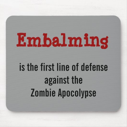 Balseming tegen de Zombie Apocolypse mousepad Muismat (Voorkant)