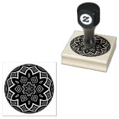 balstempel voor maori-patroon 	rubberstempel (Gestempeld)