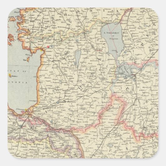 Baltic States Vierkante Sticker (Voorkant)