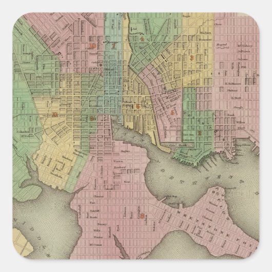 Baltimore 2 vierkante sticker (Voorkant)