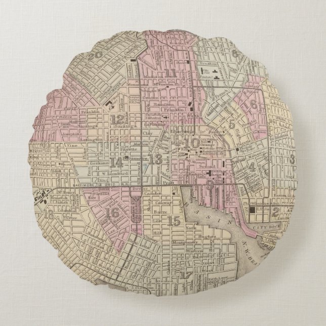 Baltimore 4 rond kussen (Voorkant)