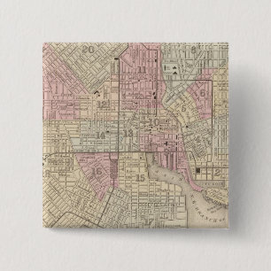Baltimore 4 vierkante button 5,1 cm