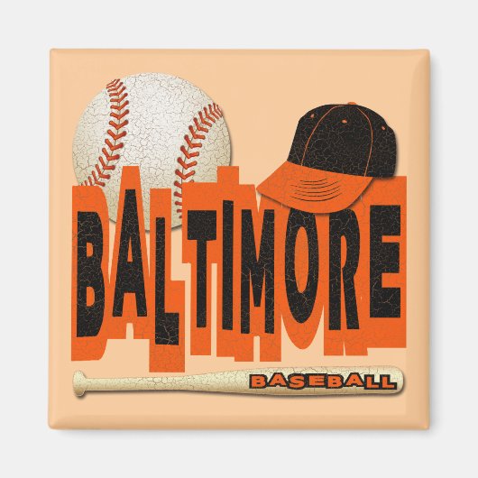 BALTIMORE BASEBALL MAGNEET (Voorkant)