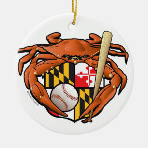 Baltimore Baseball Sportkrab Keramisch Ornament
