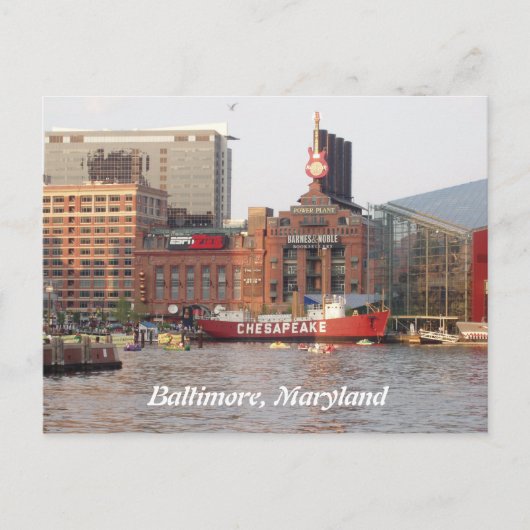 Baltimore, Briefkaart Maryland (Voorkant)