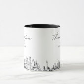 Baltimore Bruiloft Minimale Aangepaste Koffie Mok (Midden)