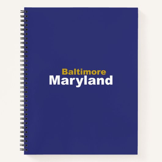 Baltimore, Carnet Spiral du Maryland (Devant)