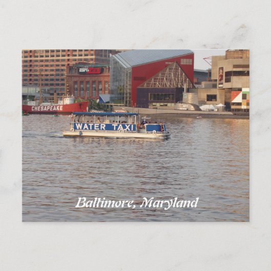 Baltimore, carte postale du Maryland (Devant)