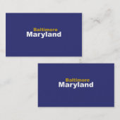 Baltimore, Cartes de visite du Maryland (Devant / Derrière)