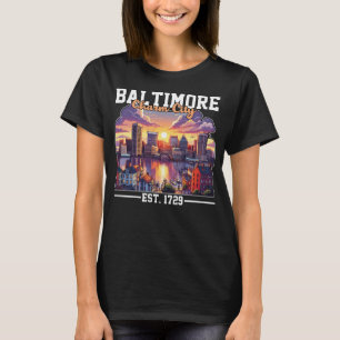 Baltimore Charm City Stadsbeeld T-shirt