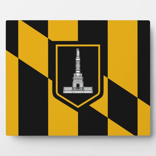 Baltimore City Flag Plaque Fotoplaat (Voorkant)