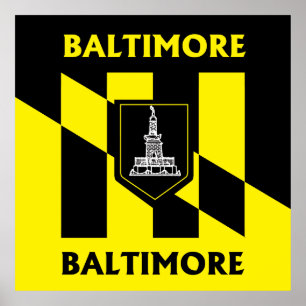 Baltimore City vlag Poster