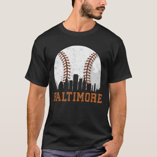  Baltimore CityScape Baseball T-shirt (Voorkant)