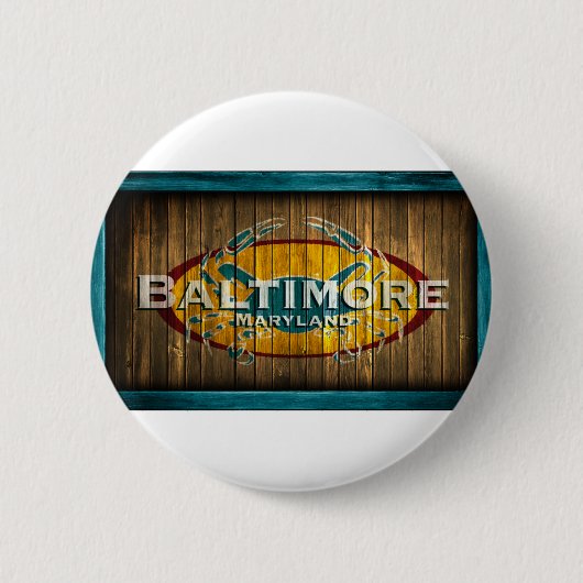 Baltimore Crab Ronde Button 5,7 Cm (Voorkant)
