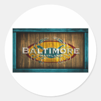 Baltimore Crab Ronde Sticker