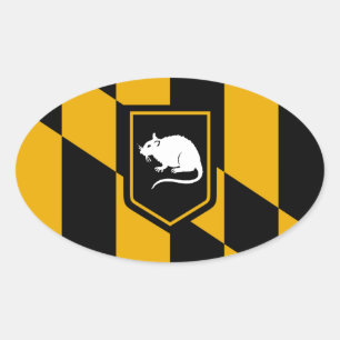 Baltimore Flag Rat Ovale Sticker