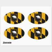 Baltimore Flag Rat Ovale Sticker (Vel)
