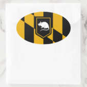 Baltimore Flag Rat Ovale Sticker (Tas)