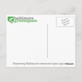Baltimore Green Space Brentwood briefkaart (Achterkant)