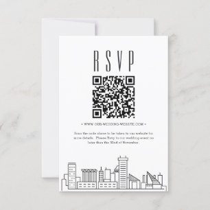 Baltimore Huwelijk QR code RSVP Kaart