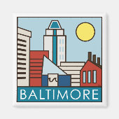 Baltimore Inner Harbour Magneet (Voorkant)