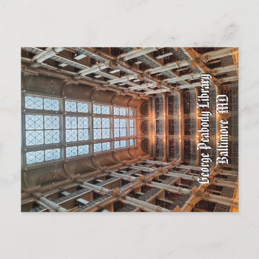 Baltimore Landmarks Postcard Peabody Library Photo Briefkaart (Voorkant)