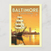 Baltimore Maryland Briefkaart (Voorkant)