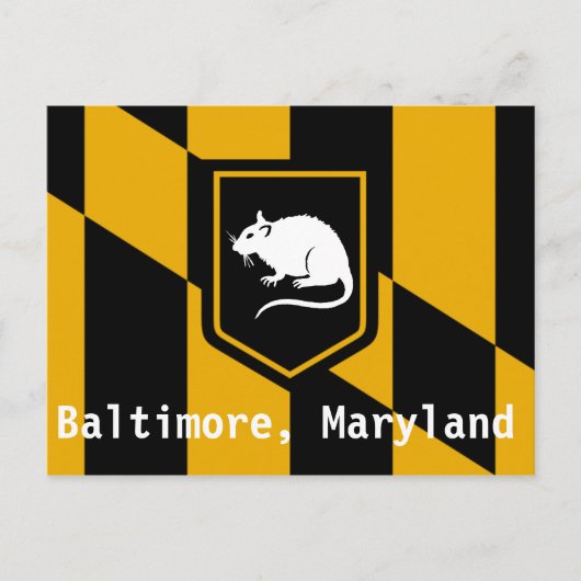 Baltimore Maryland Briefkaart (Voorkant)