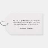 Baltimore Maryland bruiloft welkom zwart en wit Cadeaulabel (Achterkant Horizontaal)