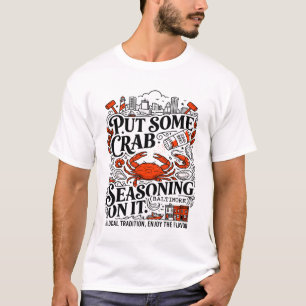 Baltimore Maryland Krab Gewürz Plaatselijke Tradit T-shirt