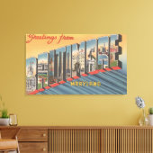 Baltimore, Maryland - Large Letter Scenes 2 Canvas Afdruk (Insitu (Woonkamer))