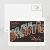 Baltimore, Maryland - Large Letter Scenes 3 Briefkaart (Voorkant / Achterkant)