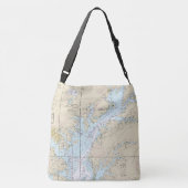 Baltimore Maryland Latitude Nautical Crossbody Tas (Achterkant)