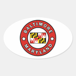 Baltimore Maryland Ovale Sticker